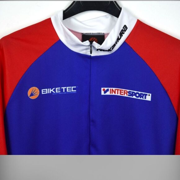 Men’s Dryfit Workout Jersey - Cycling Jersey - Size XL - Blue / Red - NWT - Picture 6 of 8